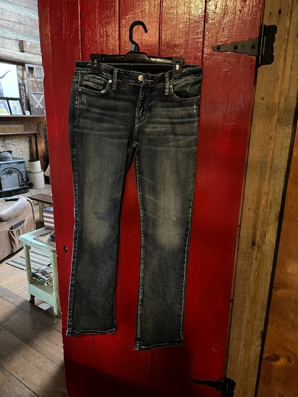 women's silver jeans